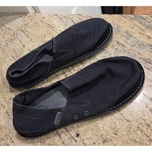 Crocs Men’s 10 M Black Canvas Loafer Comfort Shoe Slip On